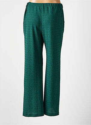 Pantalon larg țesătură crep talie înaltă verde EMA BLUE'S femeie
