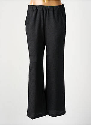 Pantalon larg țesătură crep talie înaltă negru EMA BLUE'S femeie