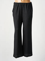 Pantalon larg țesătură crep talie înaltă negru EMA BLUE'S femme