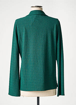 Top elasticitate mâneci lungi verde EMA BLUE'S femeie