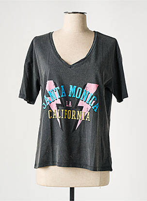 Tricou gri PIECES femeie