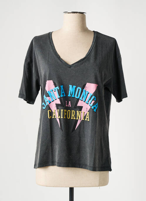 Tricou gri PIECES femeie