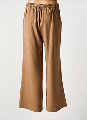 Pantalon drept talie elastică bej SCARLET ROOS femeie