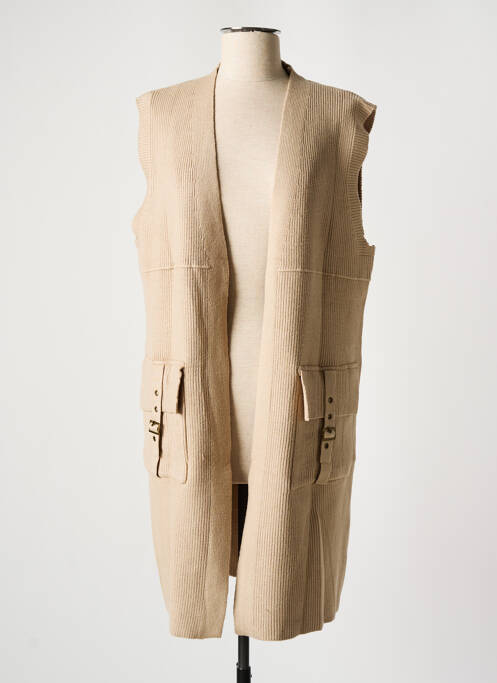 Vestă fără mâneci bej SKATÏE femeie