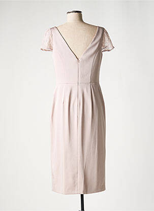 Rochie midi mâneci 3/4 mâneci 3/4 bej CREATIF PARIS femeie