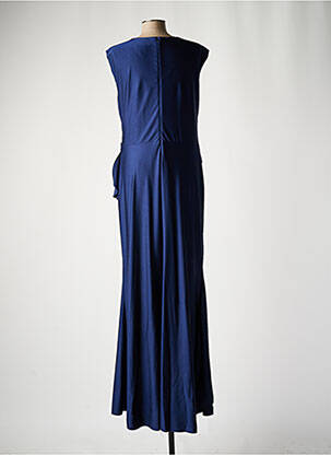 Rochie lungă mâneci scurte mâneci scurte albastru FASHION NEW YORK femeie