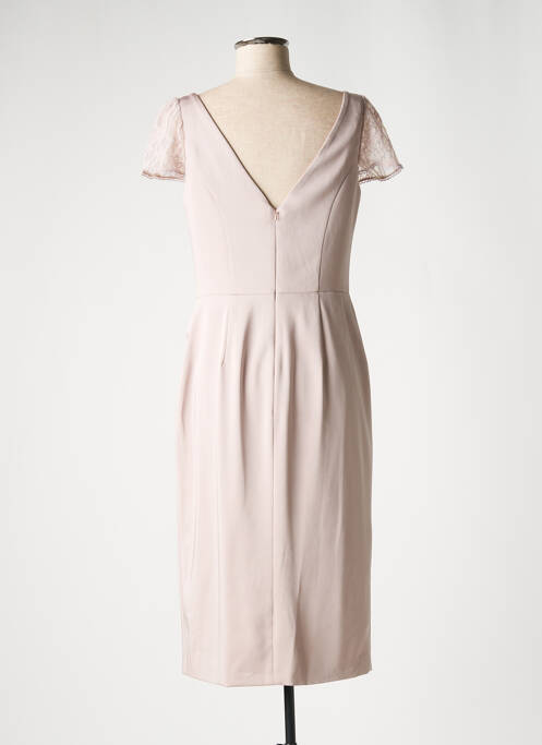 Rochie midi bej CREATIF PARIS femeie