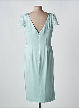 Rochie midi închidere cu fermoar la spate mâneci scurte albastru CREATIF PARIS femeie