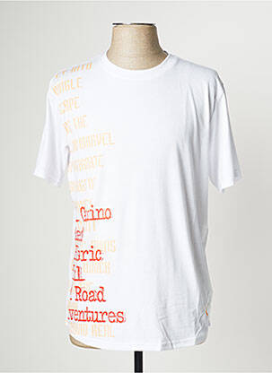 Tricou elasticitate mâneci scurte alb DAVID bărbat