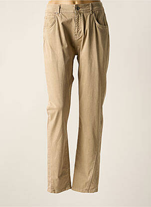 Pantalon slim bej FRED SABATIER femeie