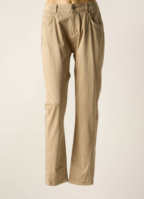 Pantalon slim bej FRED SABATIER femeie