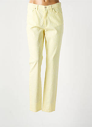 Pantalon slim elasticitate mărime normală galben LCDN femeie