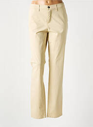 Pantalon chino țesătură poplin mărime normală bej LCDN femme