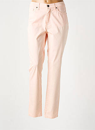 Pantalon slim țesătură poplin mărime normală roz LCDN femeie