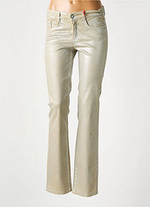Pantalon slim buzunare auriu ASCARI femeie