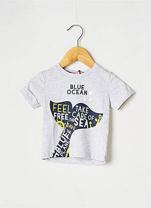 Tricou țesătură jersey mâneci scurte gri BOBOLI băiat