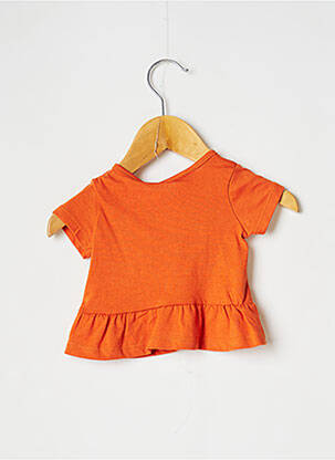 Tricou croială cambrată mâneci scurte portocalie BOBOLI fată