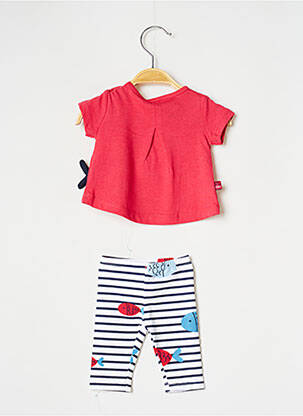 Set pantaloni tip de tricou roșu BOBOLI fată