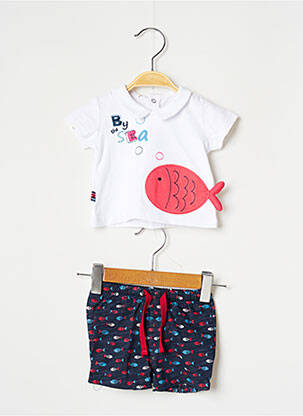 Set șort alb BOBOLI băiat