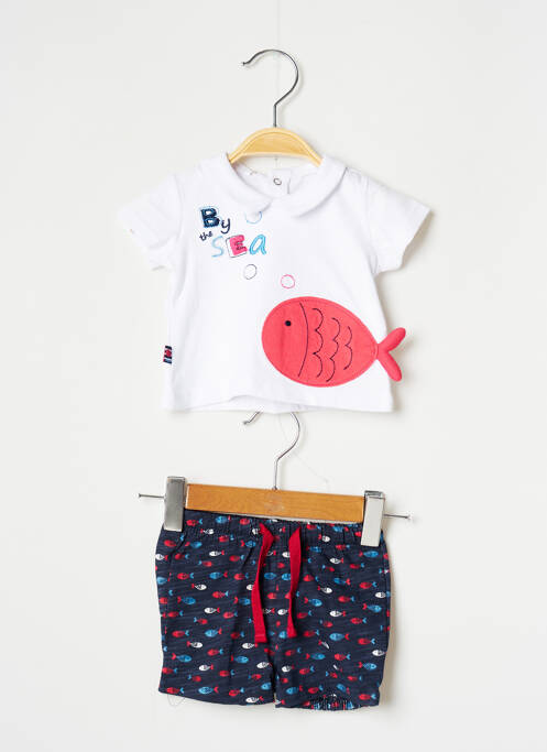 Set șort alb BOBOLI băiat