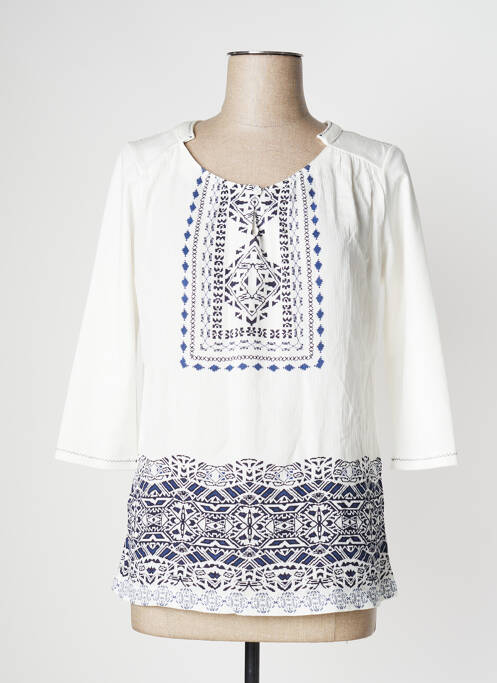 Top alb FELINO femeie