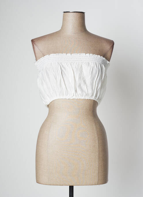 Top alb LARA-ETHNICS femeie