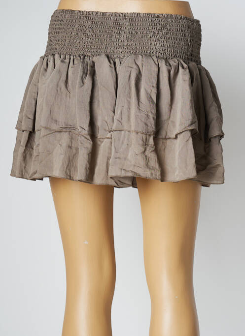 Fustă scurtă bej LARA-ETHNICS femeie