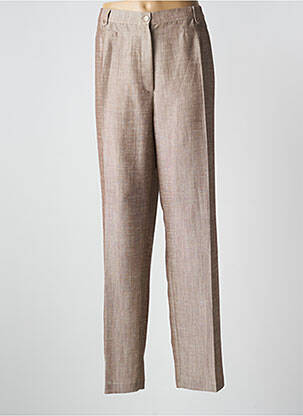 Pantalon drept elasticitate talie înaltă maro CHRISTINE LAURE femme