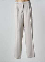 Pantalon drept talie cu cleme talie înaltă gri CHRISTINE LAURE femme
