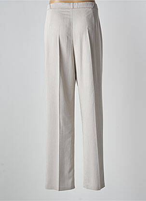 Pantalon drept talie cu cleme talie înaltă gri CHRISTINE LAURE femeie