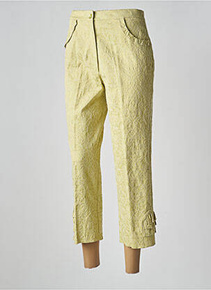 Pantalon 7/8 talie înaltă talie înaltă verde CHRISTINE LAURE femeie