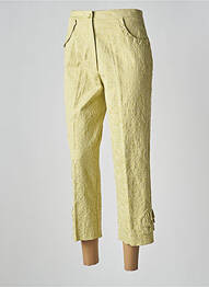 Pantalon 7/8 talie înaltă talie înaltă verde CHRISTINE LAURE femme