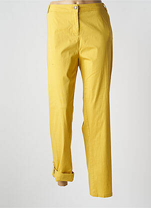 Pantalon slim talie elastică mărime normală galben AGATHE & LOUISE femeie