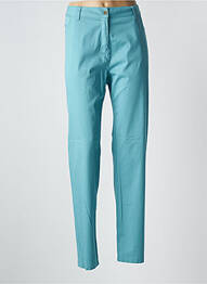 Pantalon slim țesătură poplin mărime normală albastru AGATHE & LOUISE femme