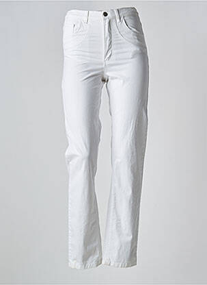 Pantalon slim talie înaltă talie înaltă alb KARTING femeie