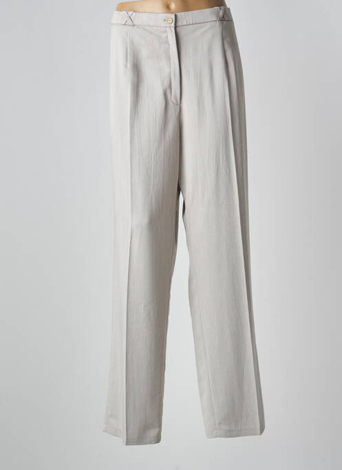 Pantalon drept gri CHRISTINE LAURE femeie