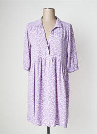 Rochie midi imprimeu floral mâneci 3/4 violet SENS UNIQ femme