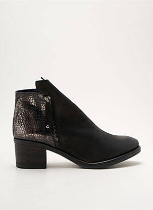 Botine/ghete material neted toc de 4 la 6 cm negru MYMA femeie