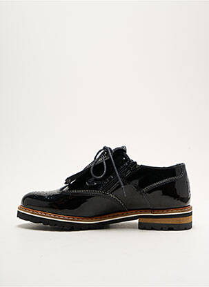 Derby-uri material neted toc plat până la 3 cm negru REGARD femeie