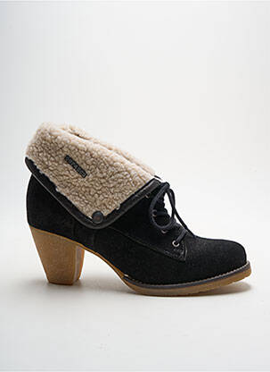 Botine/ghete cubanez toc de 4 la 6 cm negru LE TEMPS DES CERISES femeie