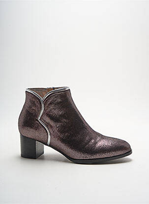 Botine/ghete închidere cu fermoar toc de 4 la 6 cm maro MELLOW YELLOW femeie