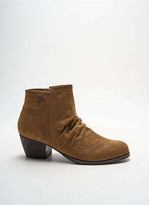 Botine/ghete cubanez toc de 4 la 6 cm maro LES P'TITES BOMBES femeie