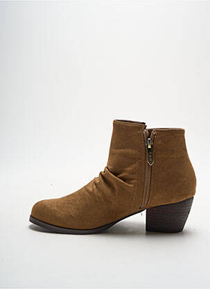 Botine/ghete cubanez toc de 4 la 6 cm maro LES P'TITES BOMBES femeie