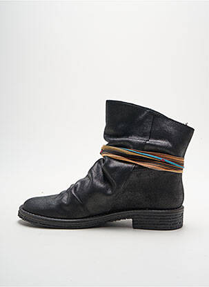 Botine/ghete material neted toc plat până la 3 cm negru FELMINI femeie