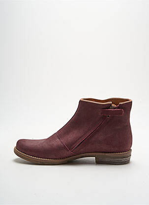 Botine/ghete țesătură satinată toc plat până la 3 cm violet SHWIK femeie