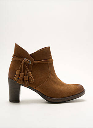 Botine/ghete nubuc toc de 4 la 6 cm maro PALLADIUM femeie