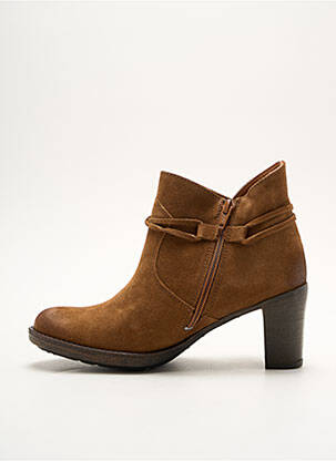 Botine/ghete nubuc toc de 4 la 6 cm maro PALLADIUM femeie