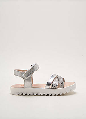 Sandale/Pantofi decupați argintiu ACEBOS fată