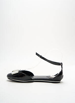Sandale/pantofi decupați material neted toc plat până la 3 cm negru FORNARINA femeie