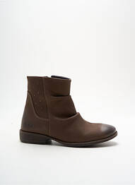 Botine/ghete material neted toc mic maro KICKERS fată